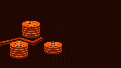 3d Dollar animation. Financial growth, investment success, and economic progress.