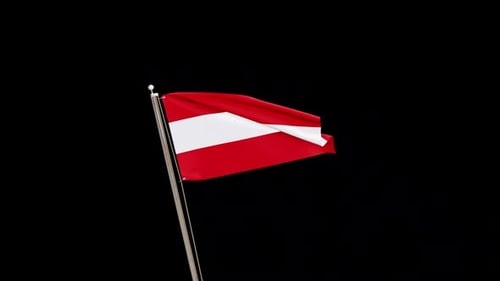 Realistic Waving Austria Flag Animation