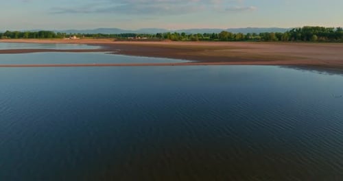 View of the Lake During Sunset