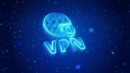 VPN-Digitaltechnologie Virtueller Bildschirm HUD-Hologramm Hi-Tech-Konzept