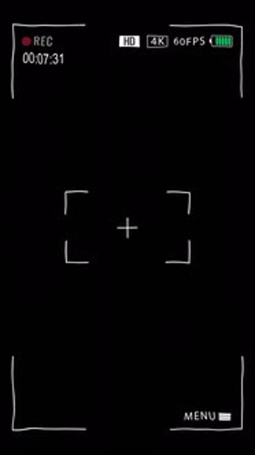 Sketchy Hand-Drawn Camera Viewfinder Recording UI Overlay