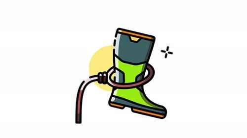 Animated Survival Boot Trapped By Rope Modern Icon