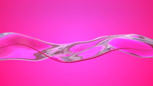 Abstract Pink Fluid Wave Motion Background