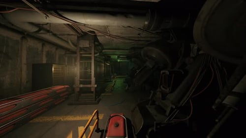 Grunge Underground Sci-Fi Tunnel Exploration Motion Background