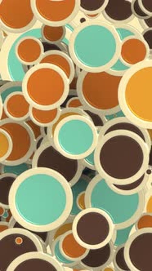 Animated Retro Circles Design Loop Background