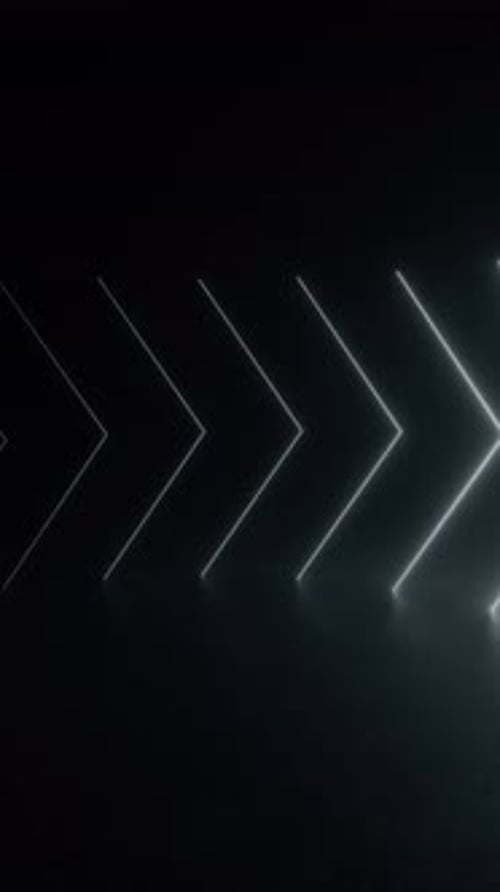 A dark room illuminated by neon tube lights