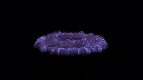 Abstract Blue Particle Smoke Reveal Transition Element