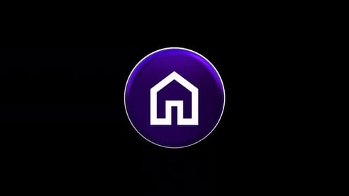 Modern 3D Rotating House Icon Animation