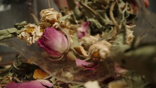 Dried Tea Leaves, Flowers, and Orange Peel