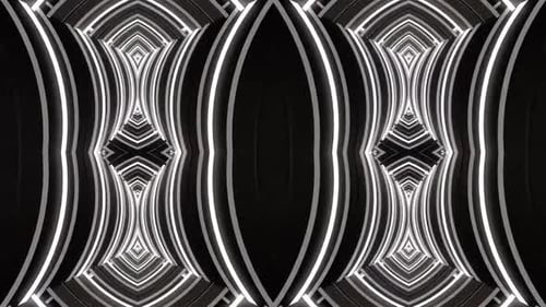 Абстрактный туннель со светом и тенью, создающий динамические геометрические узоры