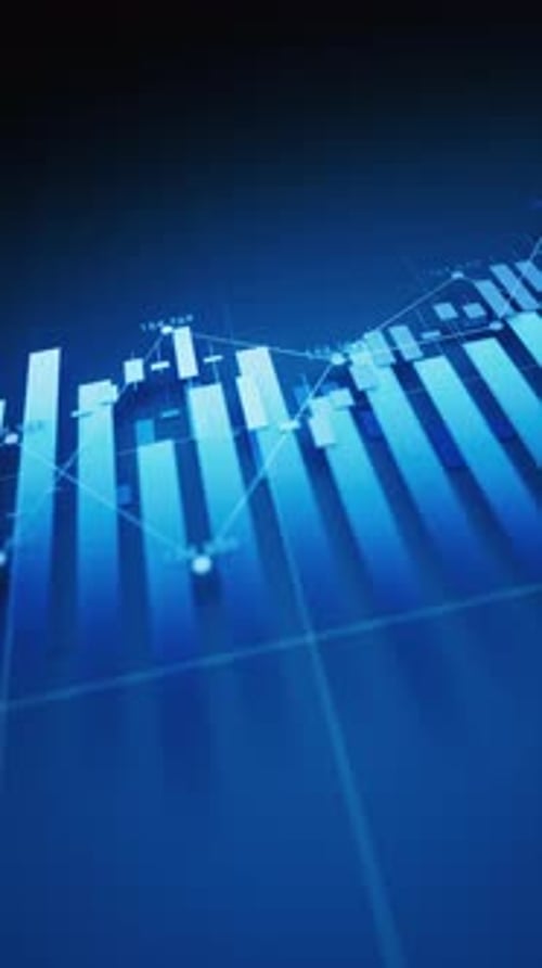 Animated Digital Bar Chart for Business Data Analysis