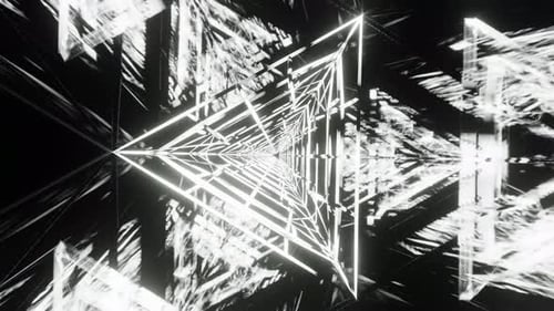 Rotated Triangle Black And White Vj Loop Background 4K