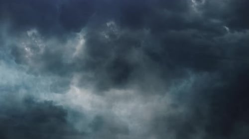 Storm Clouds Churn Overhead in an Ominous Sky