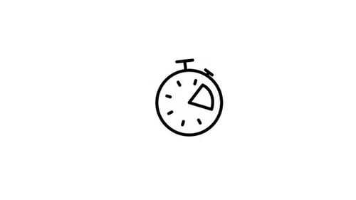 Animated Stopwatch Timer Icon Line Art