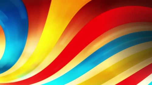 Vibrant Fluid Colorful Waving Stripes Animated Background