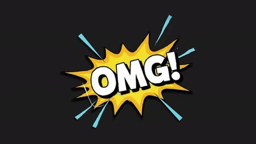 OMG Comic Style Text Pop-Up Animation