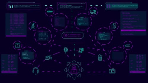 Futuristic Network Data Display