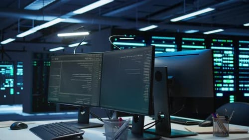 Der Administrator überwacht Cybersicherheitsrisiken im Server Hub zur Sicherheitsüberwachung