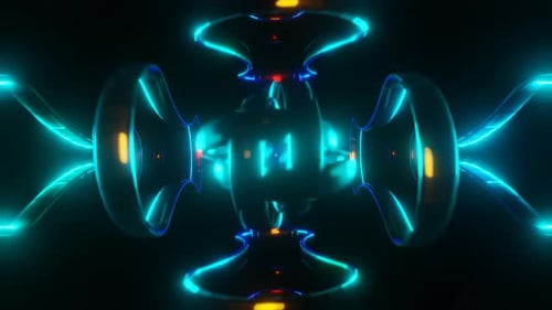 VJ Loop Pulsates with the Rhythmic Neon Disco Strobe Light