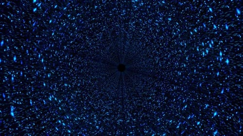 4K Blue Electric Light Time Tunnel Shuttle