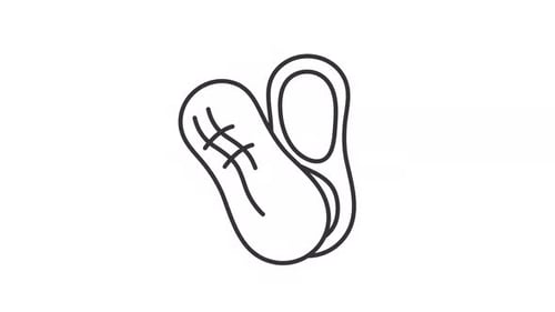 Animated peanuts line icon