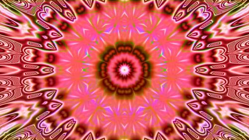 Vibrant Abstract Kaleidoscope Pattern Background Loop