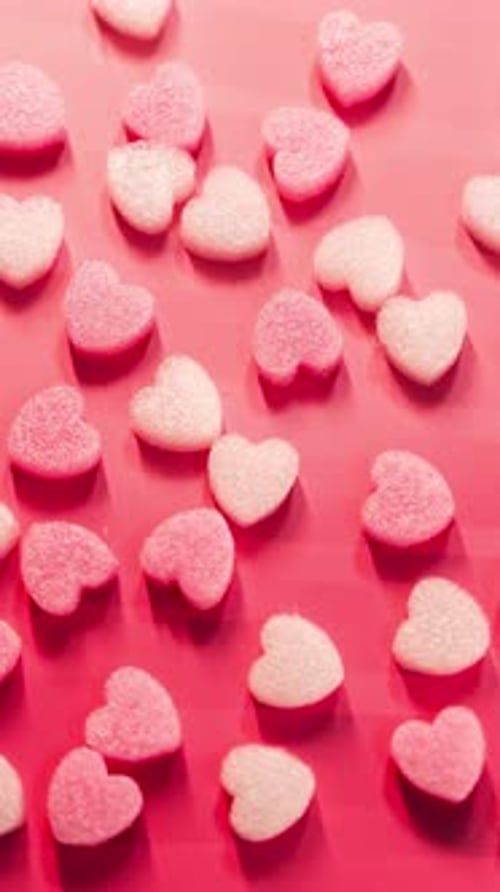 Valentines Day Heart Background Stop Motion Animation Vertical