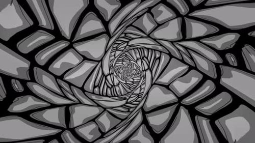 Inside a Fantasy Cartoon Stones Tunnel Animation, Background, Loop