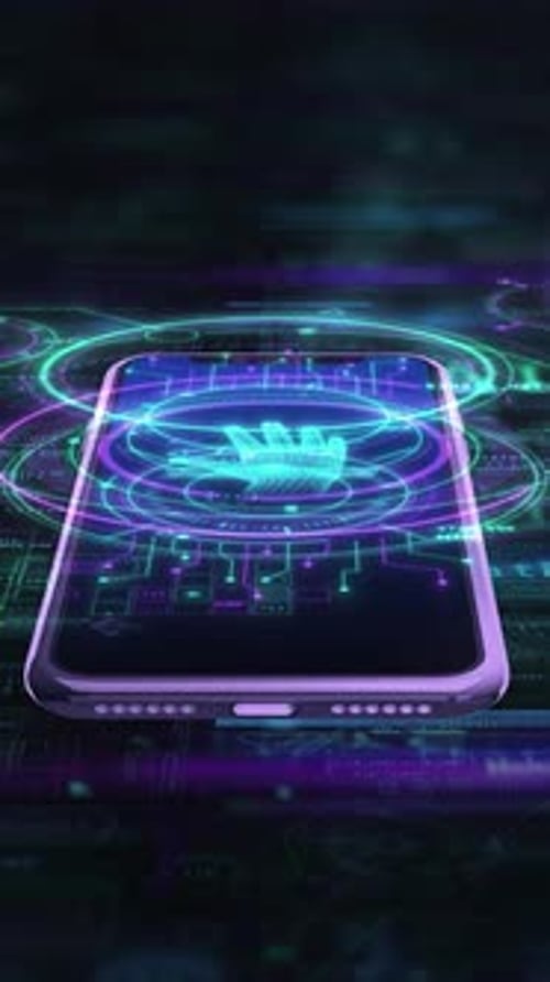 Animation über Cloud-Technologien in einem Smartphone