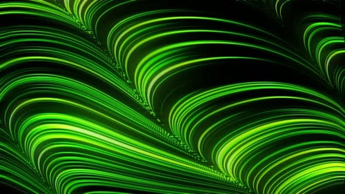 Glow Curves Background Green 4K