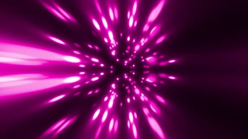 Partikelbewegungsschleife mit pinken Lichtern