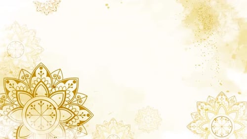 Elegant Golden Mandala Patterns Animated Background