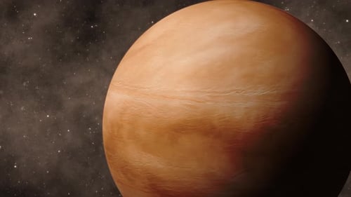 Planeta giratorio de la atmósfera realista de Venus en 3D