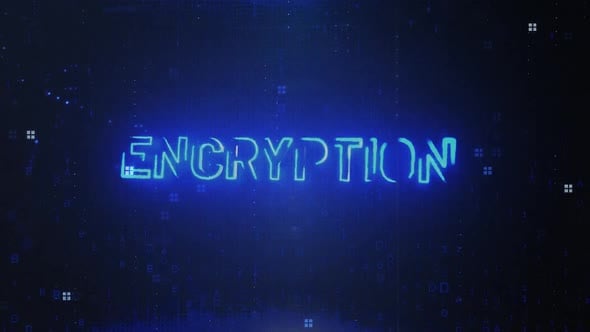 Encryption Word On Technology Background, Backgrounds Motion Graphics ...