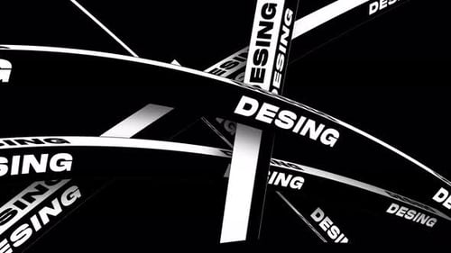 Dynamic Winding Text Ribbons Animation