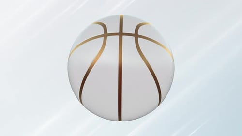 White Basketball Ball Loop 4K