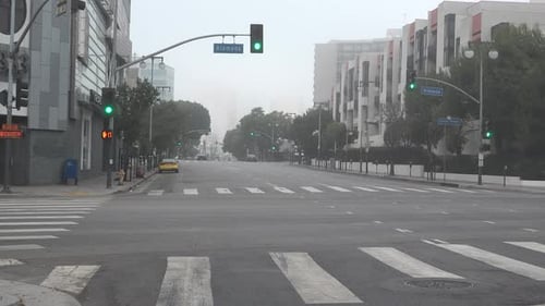 Empty streets Covid 19 Corona Virus Los Angeles