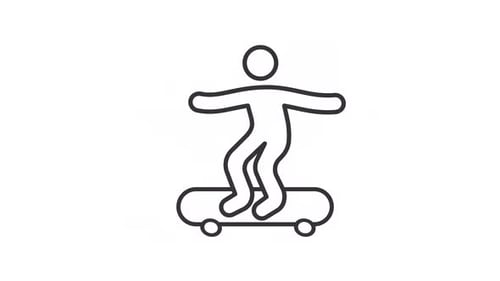 Skateboarder animated icon