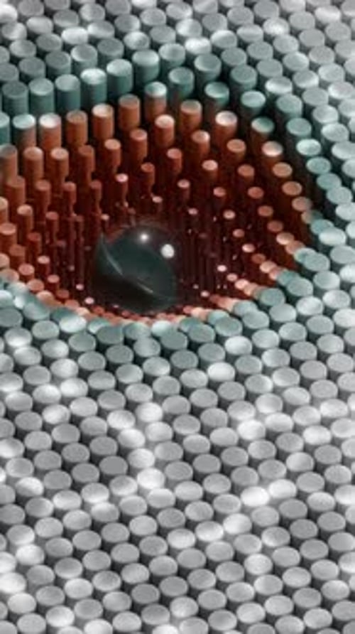 Wavy Geometric 3d Loop Animation