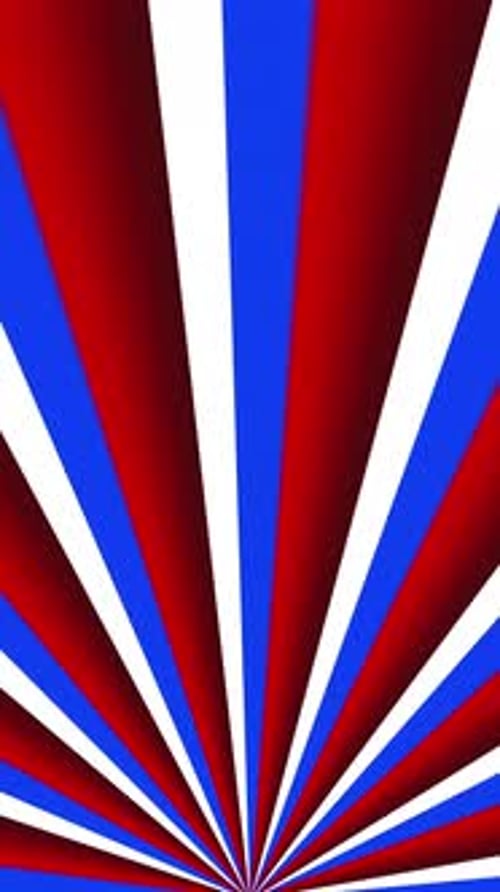 Radiating Red White and Blue Striped Pattern Loop