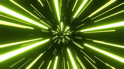 Light Green Hyper Space Jump Background Vj Loop I 4K