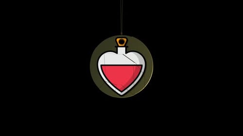 Heart Potion Bottle Pendant Reveal Animation