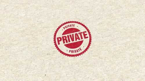 Animated Private Stamp Reveal on Textured Paper