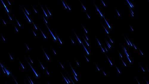 Blue Meteor Shower Falling Background V3