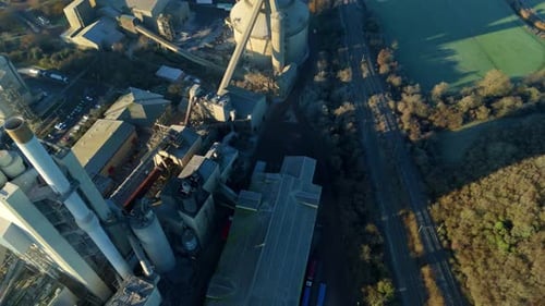 Aerial view of industrial plant near Lawford Road, United Kingdom.