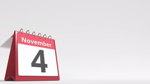 Animated Desk Calendar Flipping Dates