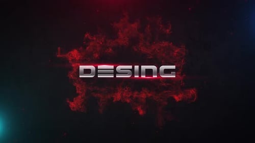 Dynamic Fiery Metallic Text and Logo Reveal