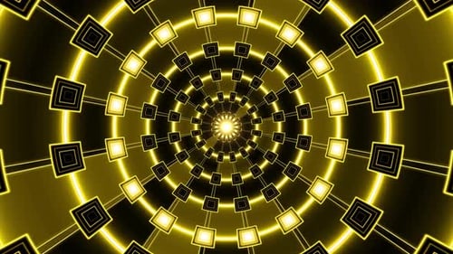 Glow Yellow Checker Tile Lamp Background Loop