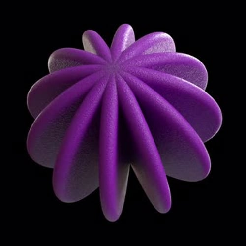 Abstract Purple Morphing 3D Object Seamless Loop Animation