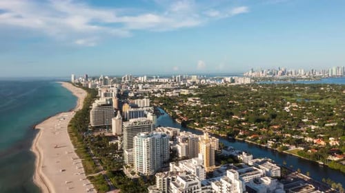 Miami beach Aerial hyperlapse
